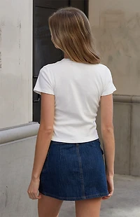 John Galt Dark Blue Agatha Denim Mini Skirt