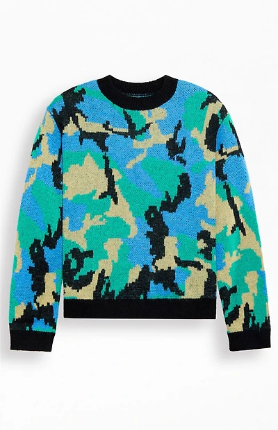 Awake NY Camo Crew Neck Sweater