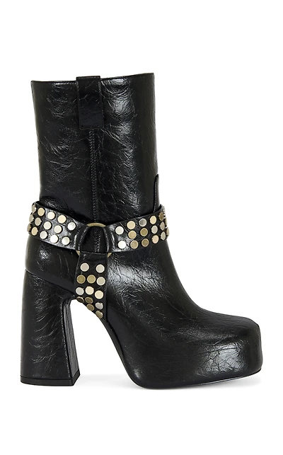 AZALEA WANG Women's Dyzma Black Platform Booties