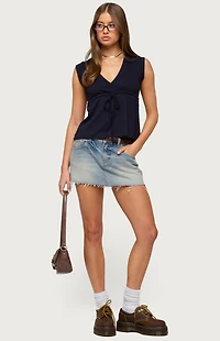 Edikted Rusanna V Neck Babydoll Top