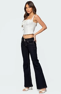 Edikted Dulcie Dotted Cotton Bustier Top