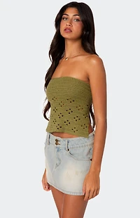 Edikted Niki Crochet Tube Top