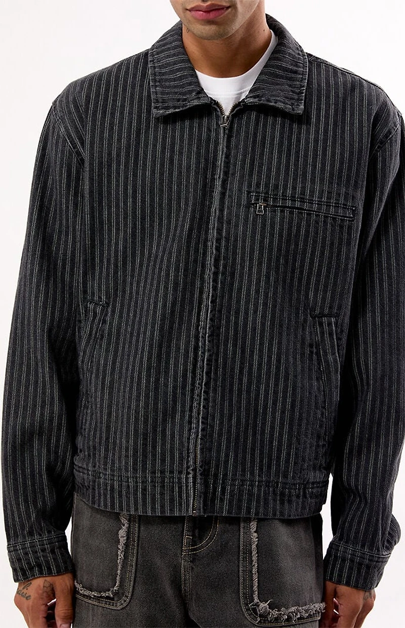 Pacsun Striped Nox Zip Up Jacket