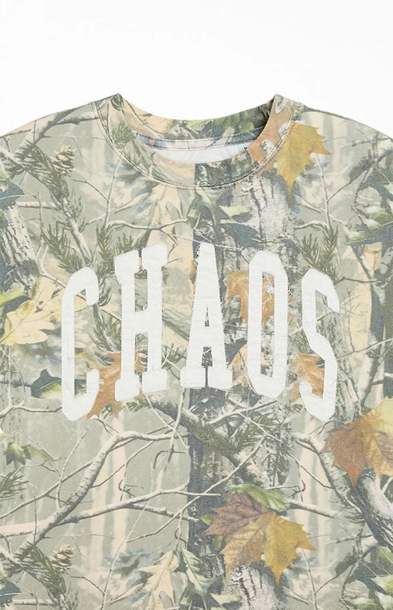 Pacsun Chaos Camo Cropped T-Shirt