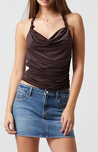 Beverly & Beck Stella Knotted Strap Scoop Tank Top