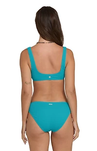 Billabong Blue Scrunch Scoop Tank Bikini Top