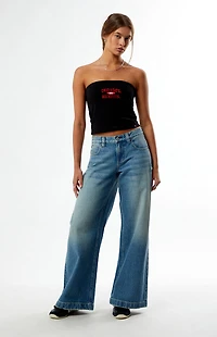 HYPE & VICE Ohio State Buckeyes Embroidered Tube Top
