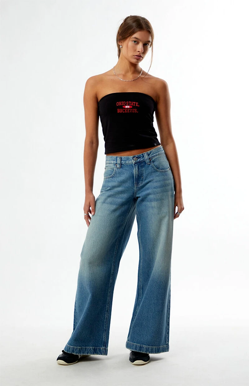 HYPE & VICE Ohio State Buckeyes Embroidered Tube Top