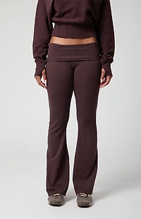 PAC 1980 DRIFT Active Fold-Over Waistband Flare Yoga Pants