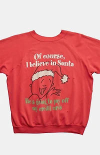 PS VINTAGE '90s Santa's Paying Crew Neck Sweatshirt