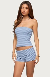 Edikted Monikah Striped Built Bra Tube Top