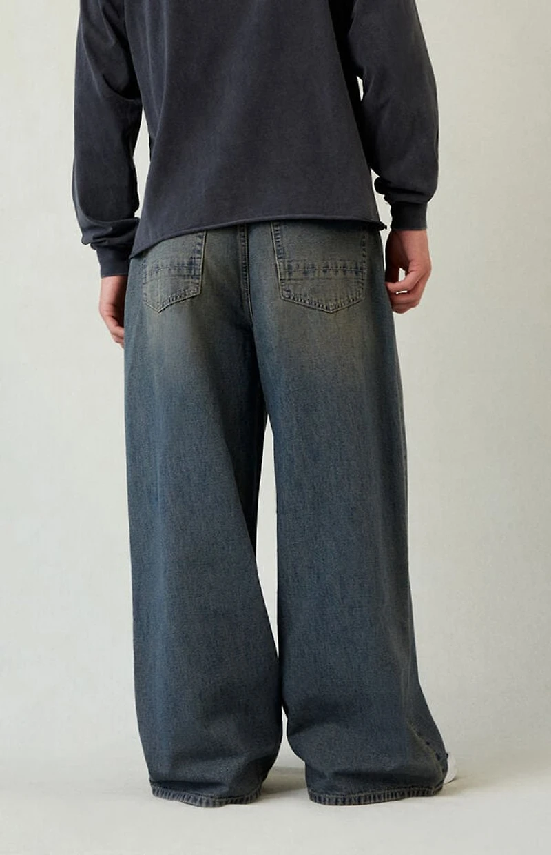 Pacsun Ryder Ultra Baggy Jeans Dark Blue Tinted