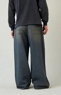 Pacsun Ryder Ultra Baggy Jeans Dark Blue Tinted