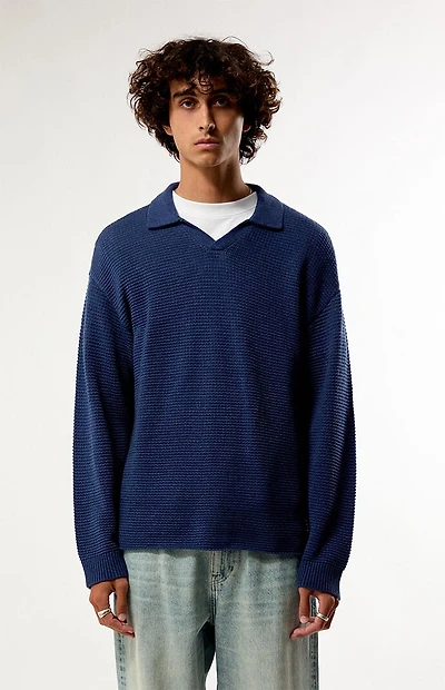 Pacsun Navy Vaughn Polo Sweater