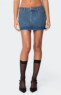 Edikted Chiara Denim Micro Skirt