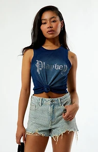 Playboy By PacSun Rhinestone Tank Top