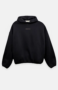 Fear of God ESSENTIALS Jet Black Modern Fit Fleece Hoodie