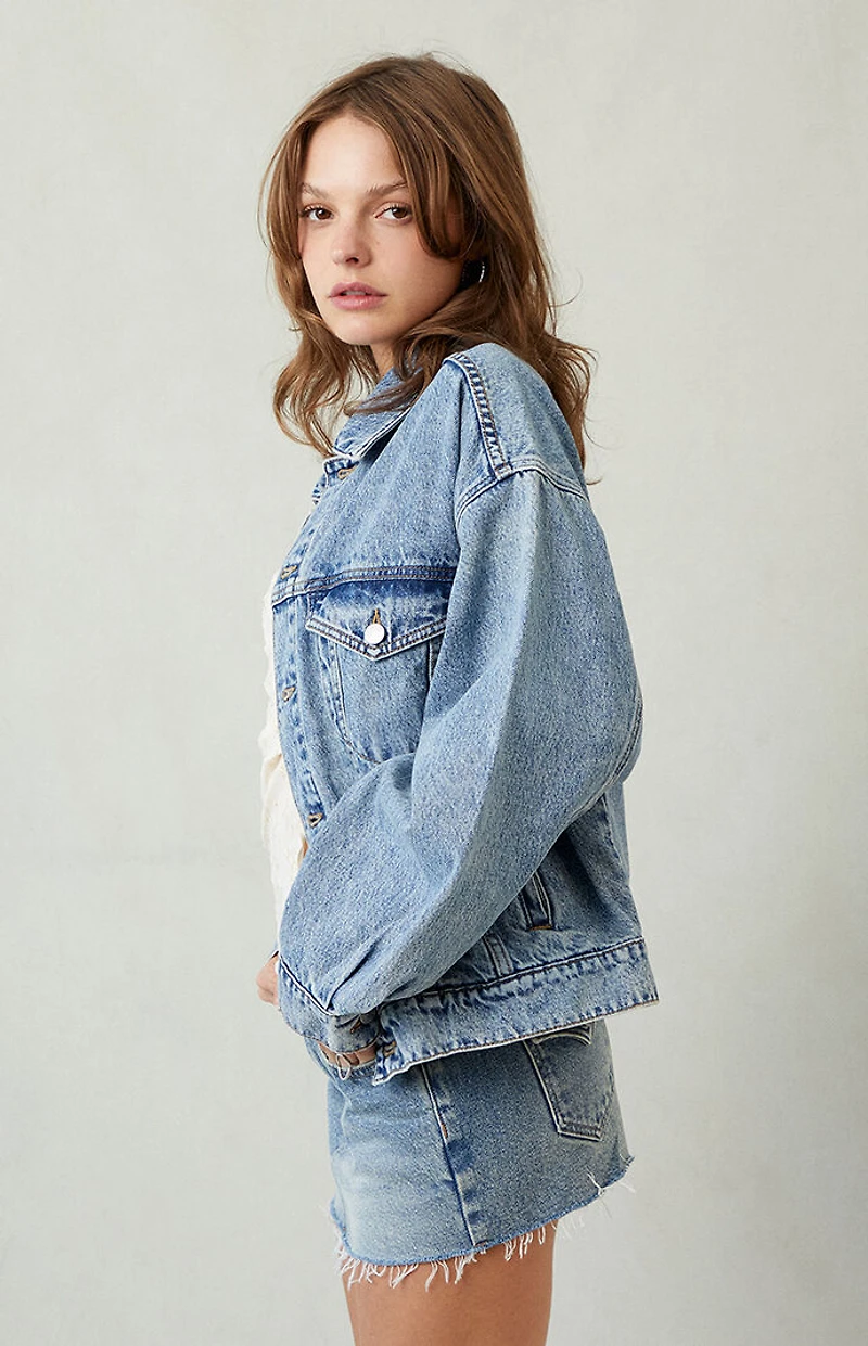 Pacsun Light Indigo Relaxed Denim Trucker Jacket