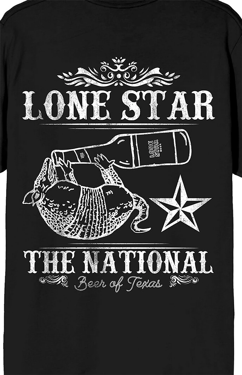 Lone Star Armadillo Drinking Beer T-Shirt