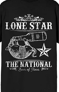 Lone Star Armadillo Drinking Beer T-Shirt
