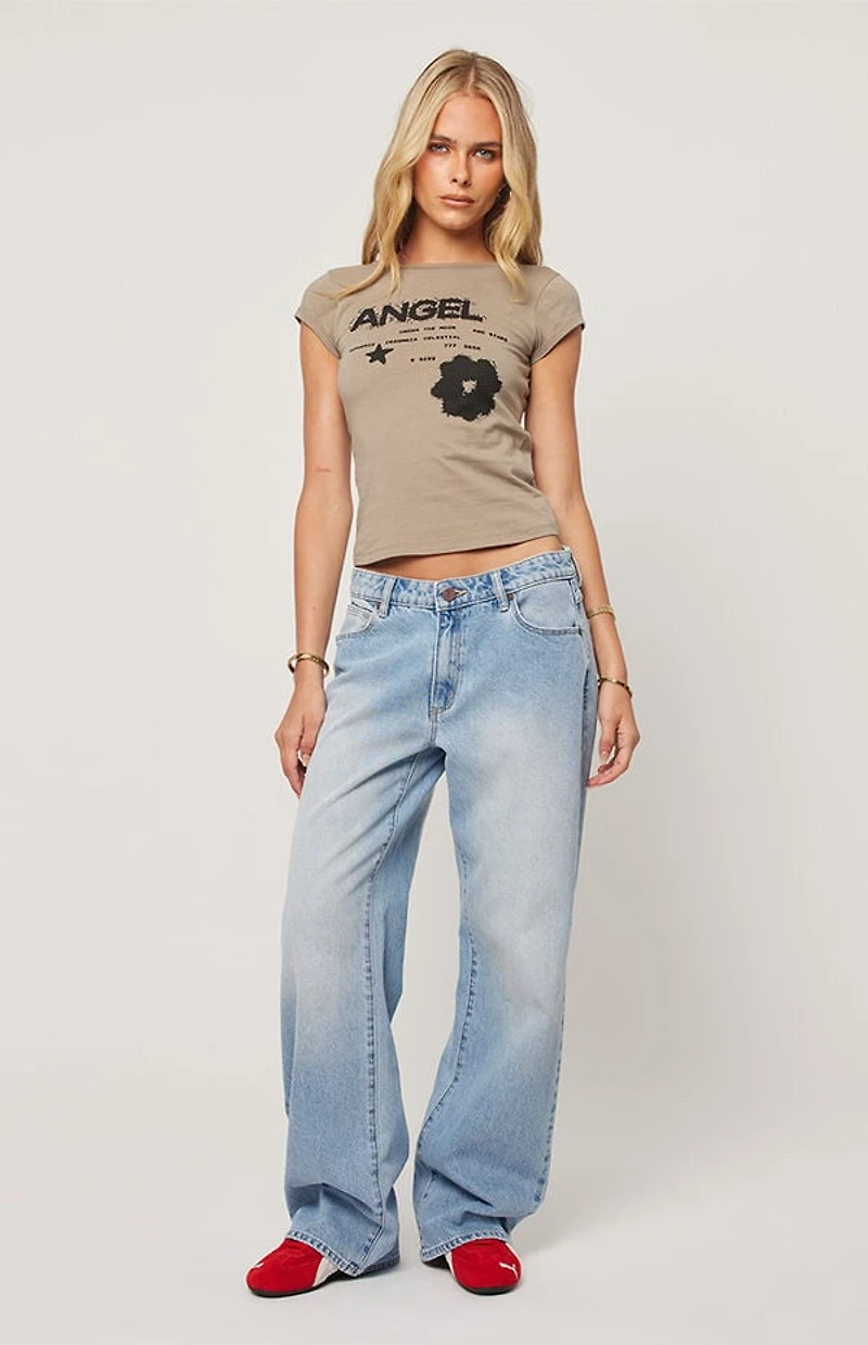 ABRAND 99 Kaia Worn Low Rise Baggy Jeans