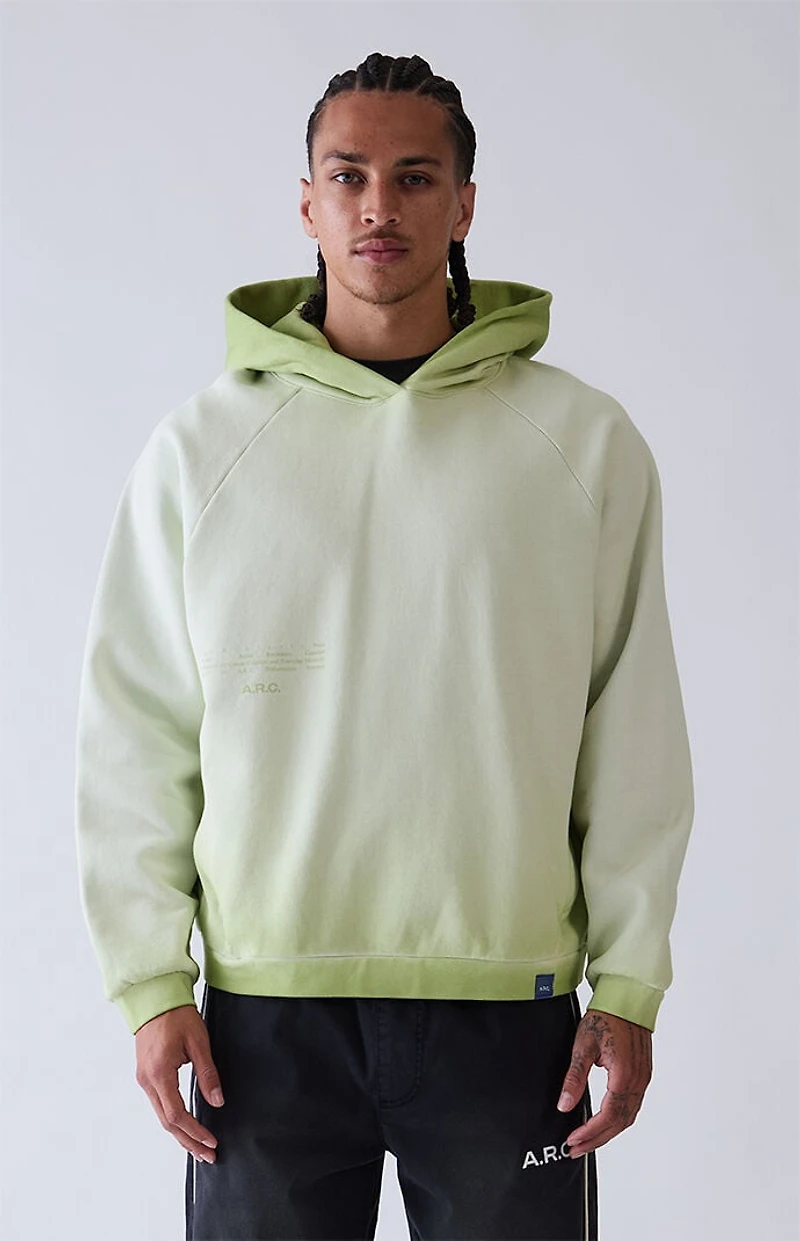 A.R.C. Green Raglan Vintage Wash Heavyweight Hoodie
