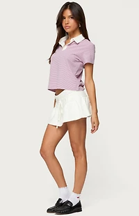 Edikted Lennie Striped Polo Top