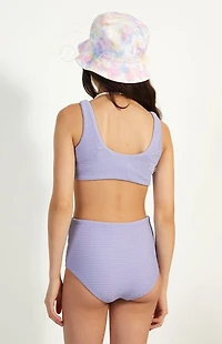 Pacsun Kids Lavender Scrunched Bikini Swimsuit Set