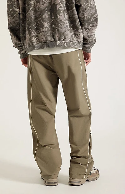 Pacsun Olive Bolton Baggy Track Pants