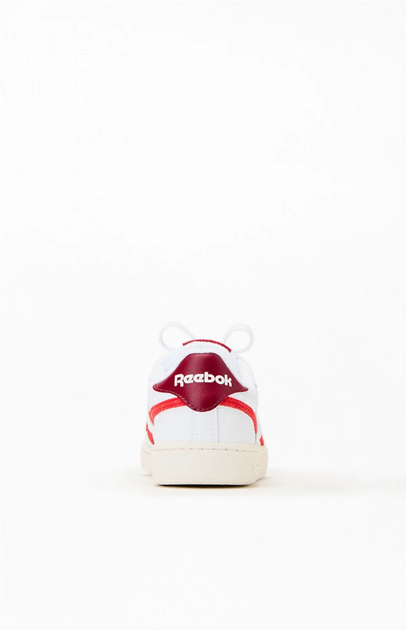 Reebok Women's White & Red Club C Revenge Sneakers