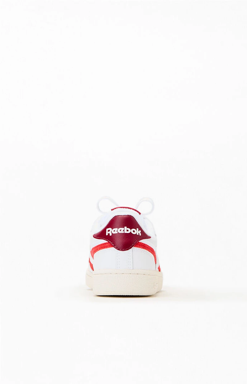 Reebok Women's White & Red Club C Revenge Sneakers