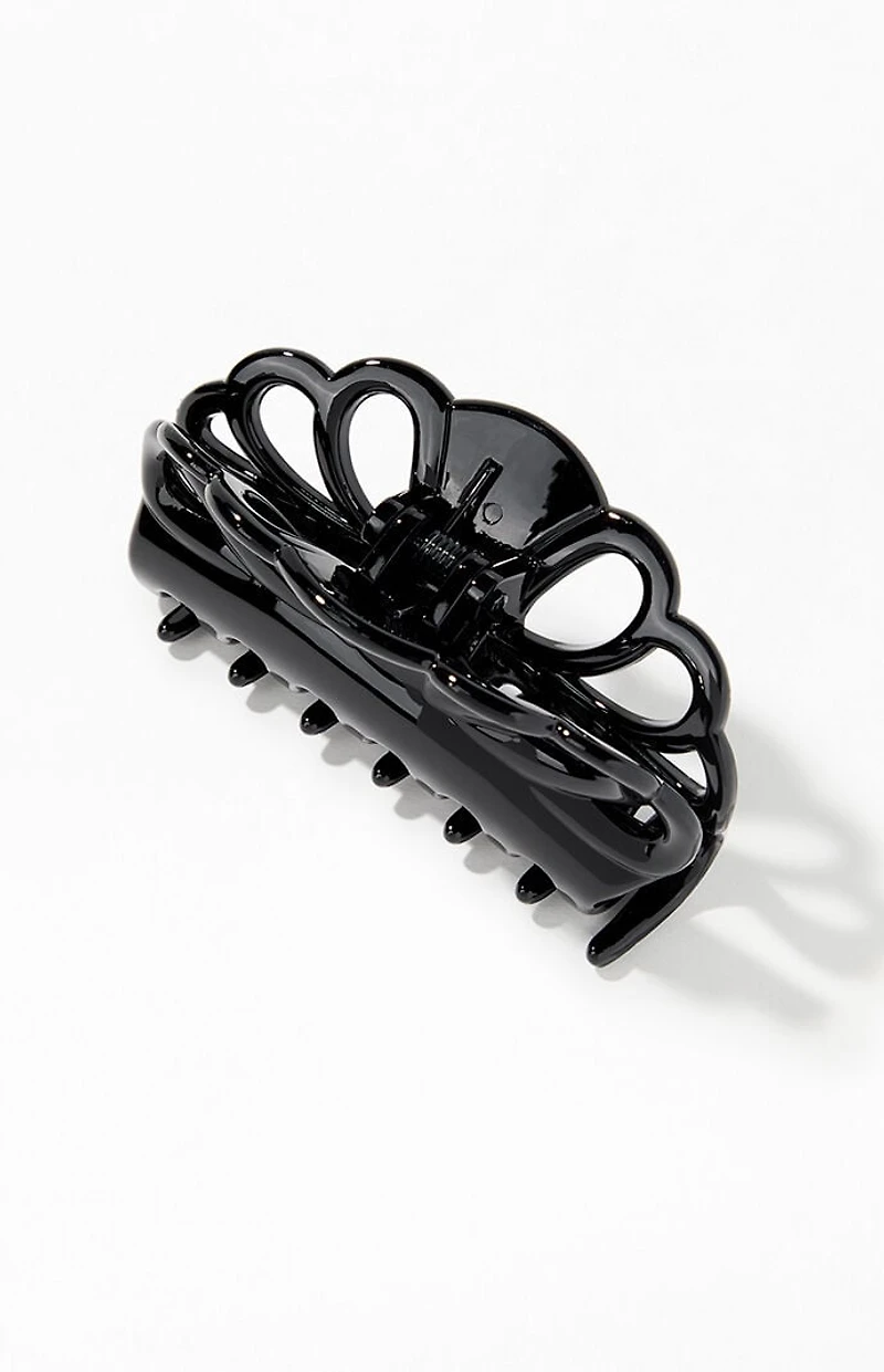 John Galt Black Acetate Hair Clip