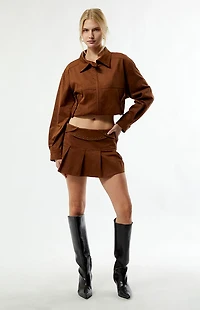 Zemeta Faux Suede Attic Box Mini Skirt