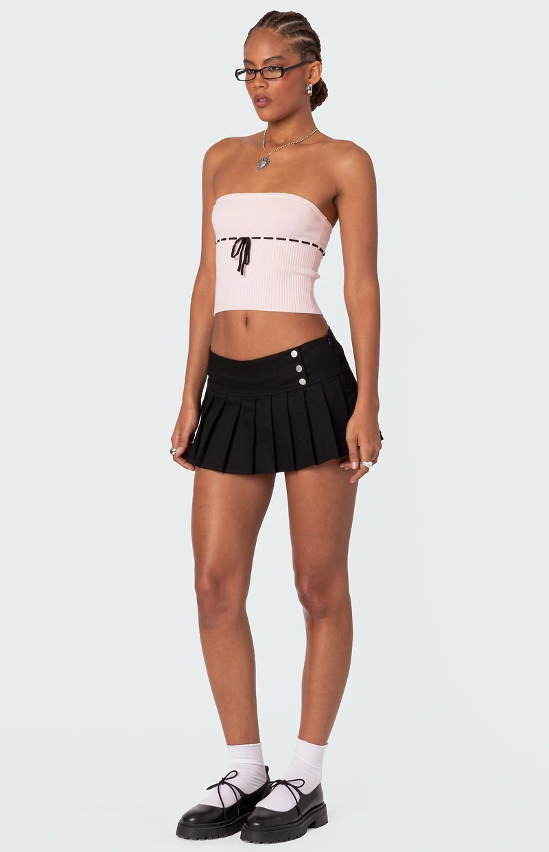 Edikted Elsie Knitted Tie Tube Top