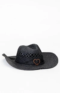 Pacsun Straw Heart Cowboy Hat
