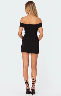 Edikted Effie Fold Over Mini Dress