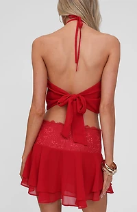 Tiger Mist Indigo Halter Top