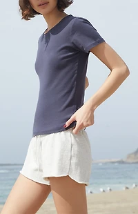 John Galt Dark Blue Jasmine T-Shirt