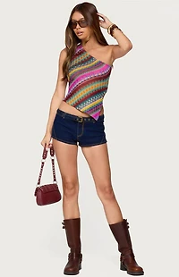 Edikted Ruelle Backless Asymmetric Knit Top