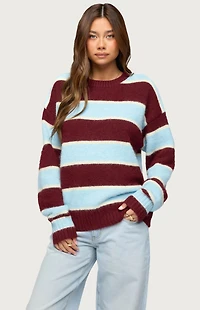 Edikted Conrad Striped Knit Sweater