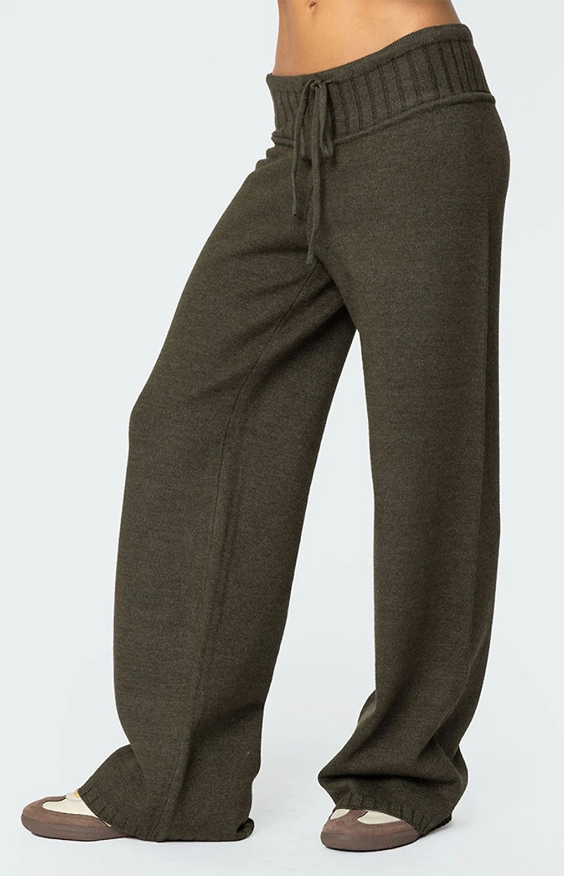 Edikted Russell Straight Leg Knit Pants