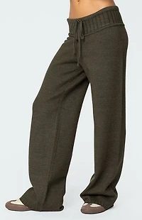 Edikted Russell Straight Leg Knit Pants