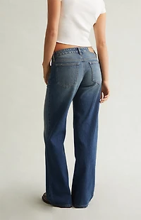 Pacsun Zoe Low Rise Girlfriend Jeans Medium Indigo