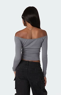 Edikted Jane Tie Front Knit Top