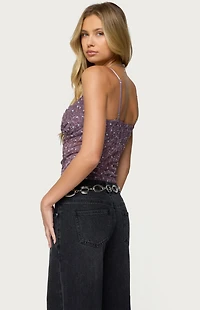 Edikted Sequin Layered Bra Cowl N