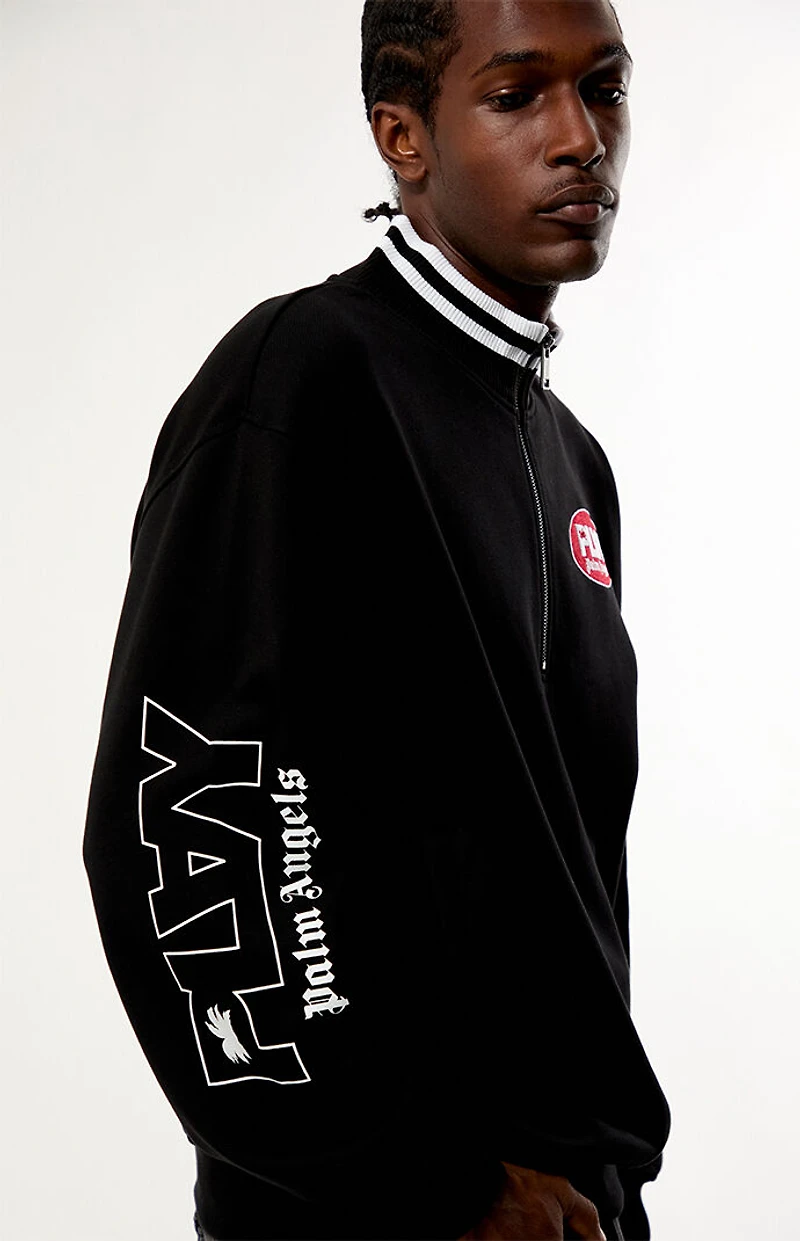 PLAY Palm ANGELS Logo Quarter Zip Sweatshirt