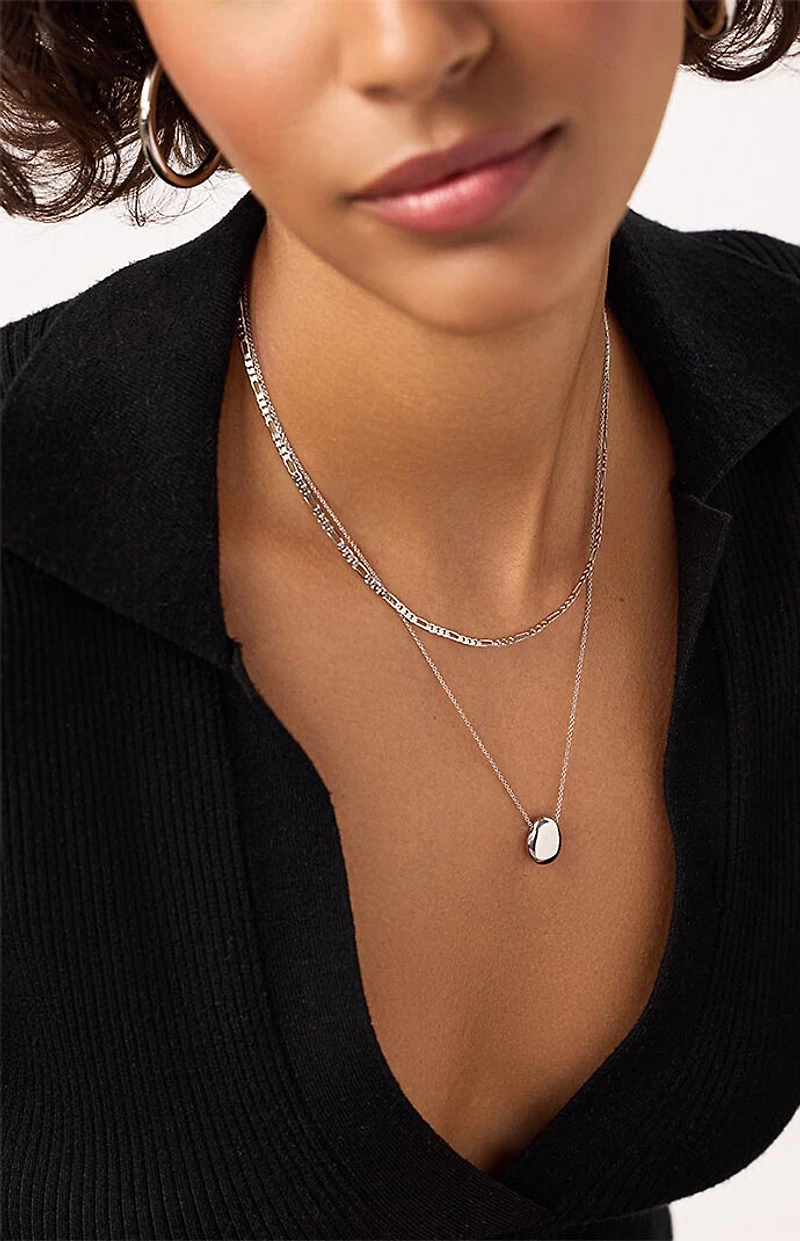Ana Luisa Pebble Mini Silver Pendant Necklace