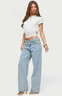 Edikted Michy Off-The-Shoulder Lace Top