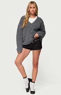 Edikted Shiraz Oversized V Neck Cardigan