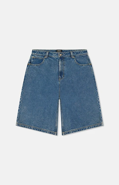 WeSC Medium Blue Denim Long Shorts